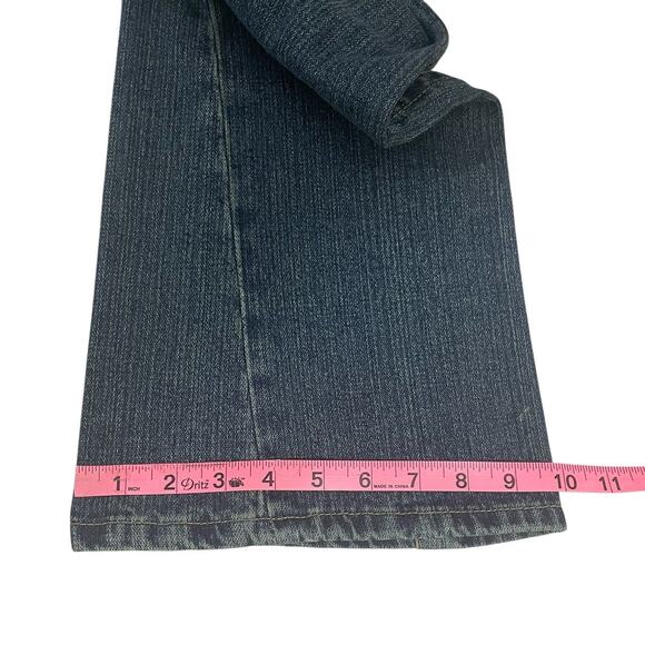 True Religion Cotton Joey Flare Low Rise Jeans Y2K Dark Wash Women's 31x34 NEW - Picture 10 of 13